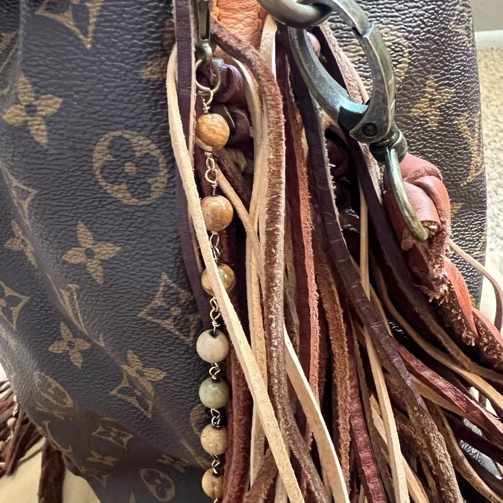 Vintage Boho Bag - Louis Vuitton Brown Monogram with Fringe - Picture 3 of 12